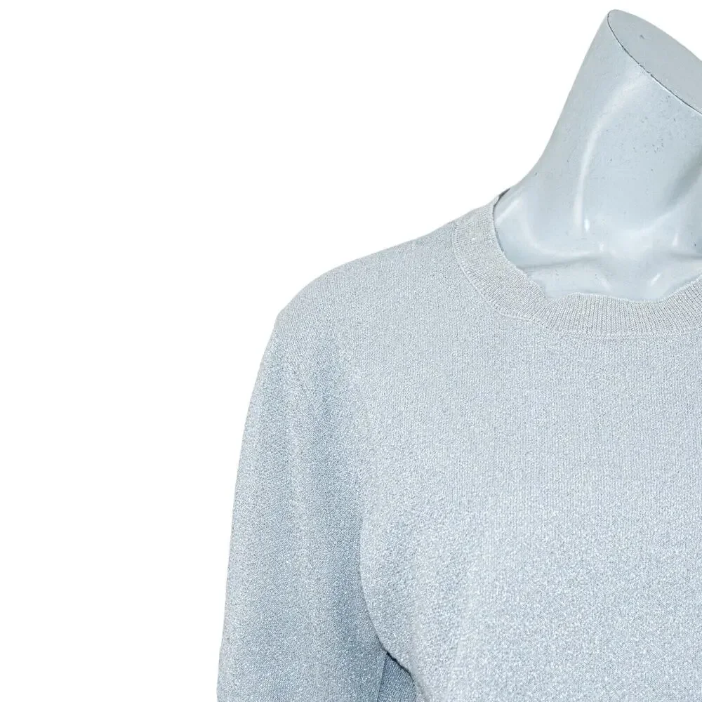 J.Crew Collection Metallic sparkle Crew Pullover gray size S